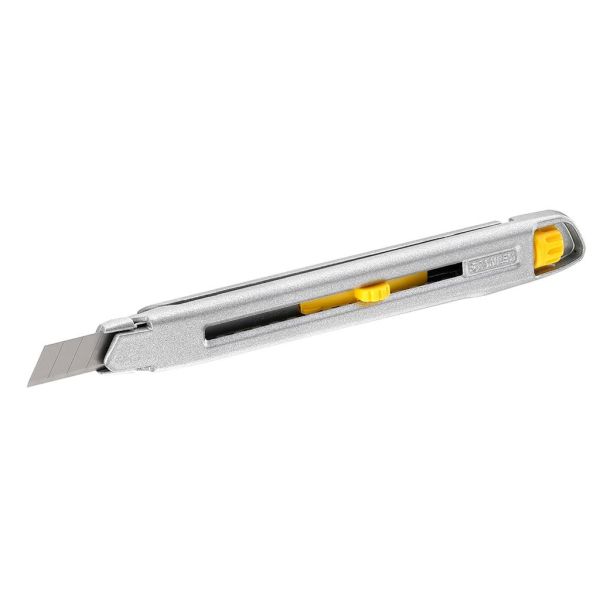 Ніж будівельний сегментований Stanley Interlock, 9мм, корпус металевий, 135мм