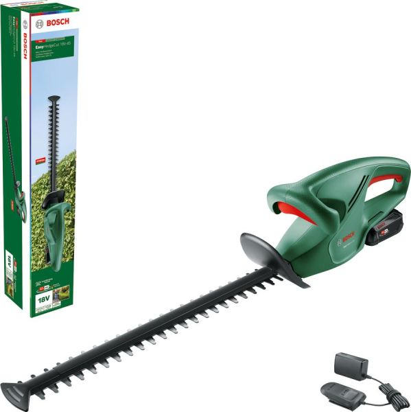 Кущоріз акумуляторний Bosch EasyHedgeCut EasyHedgeCut 18-45 18В акб 1х2А*год лезо 45см крок різу 15мм ЗП 3.7кг