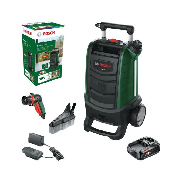 Мінімийка акумуляторна Bosch Fontus 18V 18В 1x2.5А*год 20бар 15л ЗП AL1810CV 7.5кг
