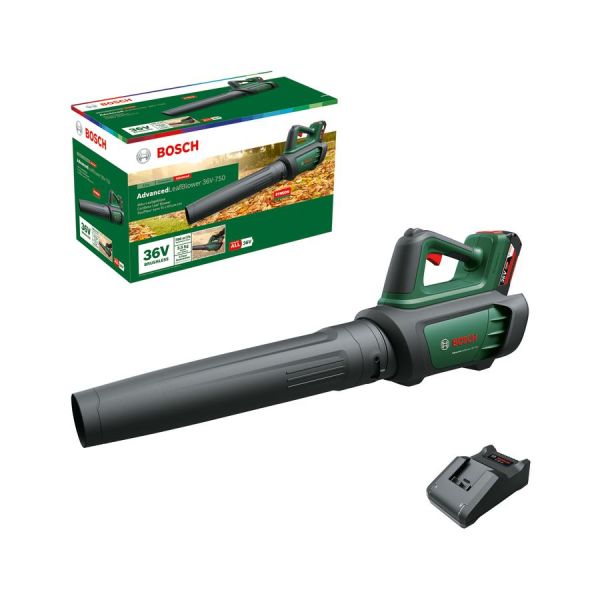 Повітродув садовий акумуляторний Bosch AdvancedLeafBlower 36В-750 АКБ 1х2А*год ЗП 200км/год 3.5кг