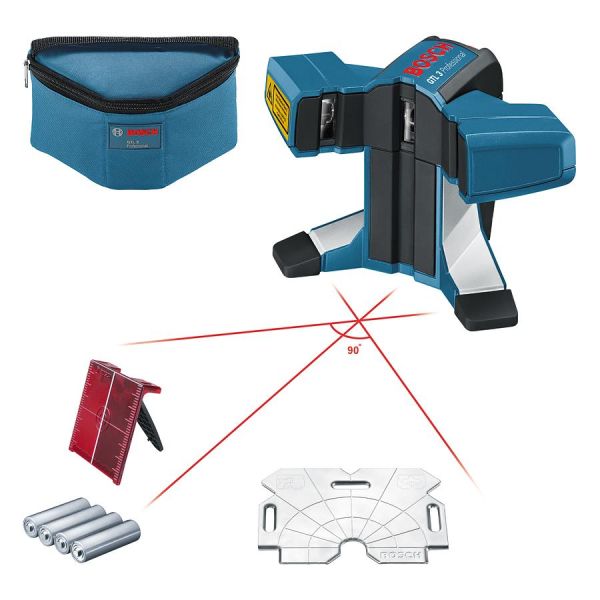 Нівелір лазерний Bosch Professional GTL3, до 20м, +/-2°C, IP54, 0.5кг, чохол