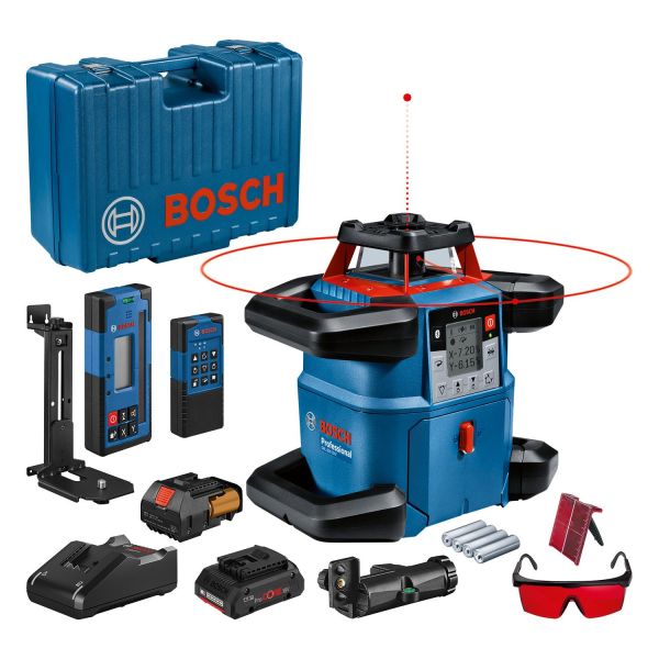 Нівелір лазерний ротаційний Bosch Professional GRL 600 CHV, 600м, +/-0,05мм/м горизонталь, +/-0,1мм/м вертикаль, 4.3кг