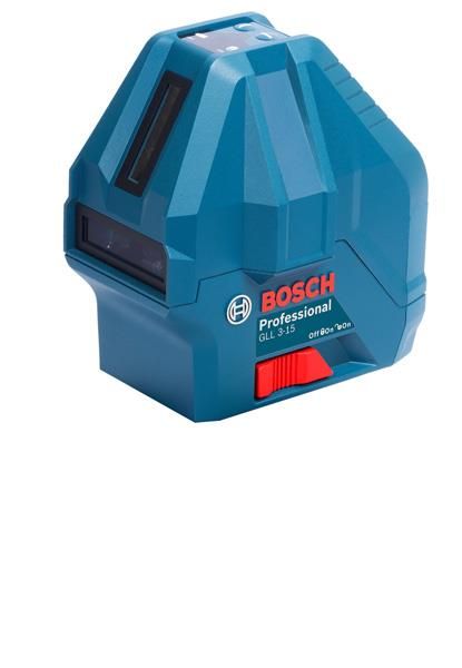 Нiвелiр лазерний Bosch Professional GLL 3-15X, до 15м, +/-0.2мм/м, 3 проміня + 1 точка прямовису