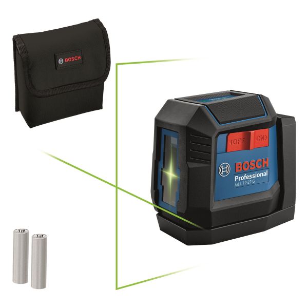 Нівелір лазерний Bosch Professional GLL 12-22 G, до 12м, 0.3мм/м, чохол, чохол, 0.35кг