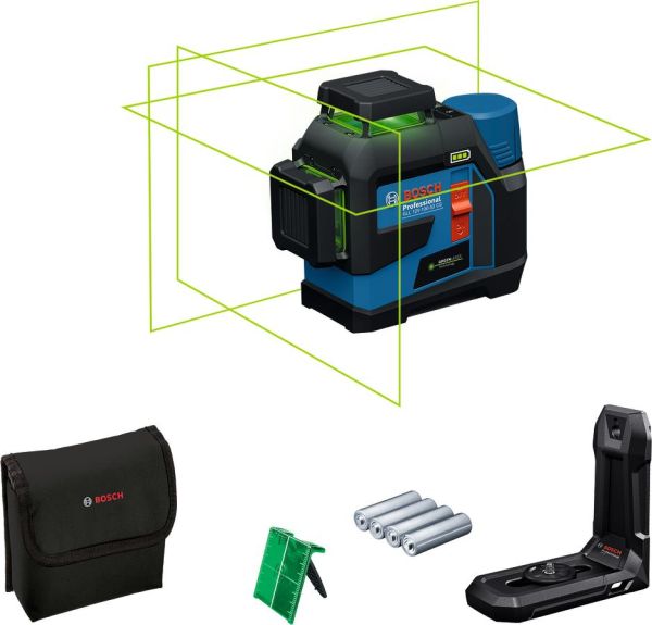 Нівелір лазерний Bosch GLL 12V-100-33 CG, до 30м, +/-0.3мм/м, 4AAx1.5В, чохол, 1.76кг