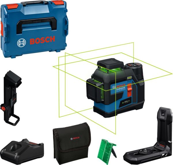Нівелір лазерний Bosch GLL 12V-100-33 CG, до 30м, +/-0.3мм/м, 1xGBA 12V 2.0Ah, кейс, ЗП, 4.44кг