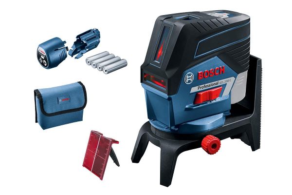 Нівелір лазерний Bosch Professional GCL2-50C+RM2 до 20м, +/-0.3мм/м, 4AAx1.5В, IP54, чохол, 0.6кг