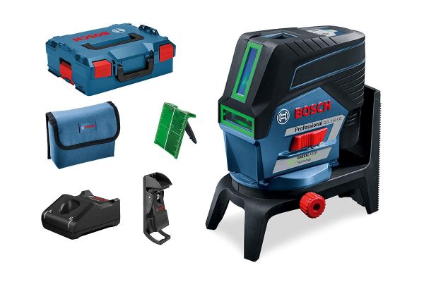Нівелір лазерний Bosch Professional GCL2-50CG+RM2+BM3 до 15м, +/-0.3мм/м, 4AAx1.5В, IP54, чохол, кейс, 0.6кг