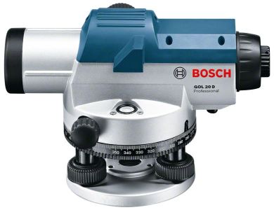 Нівелір оптичний Bosch Professional GOL 20D, до 60м, &#177;3.0мм/30м, зум х20, 1.5кг