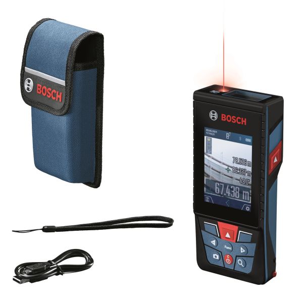Далекомір лазерний Bosch Professional GLM 150-27 C, 0.08–150м, +/-1.5мм, 0-360°C, Bluetooth, чохол, 0.21кг