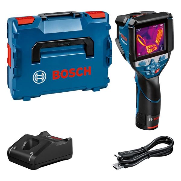 Термодетектор акумуляторний Bosch Professional GTC 600 C, 12В, акб 1х2А&#183;год, -20&#176;C...+600&#176;C, &#177;2.0&#176;C, &lt;=50 мК, IP54, + L-boxx, ЗП, 0.6кг