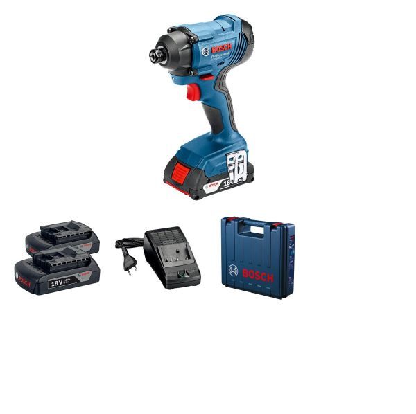 Гвинтоверт ударний акумуляторний Bosch Professional GDR 180-Li 18В АКБ 2х2А*год 2600об/хв 160Нм 1/4" кейс 1.1кг