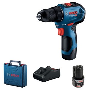 Шурупокрут-дриль акумуляторний Bosch Professional GSR 12V-30 безщітковий 12В 2x2.0А*год 30Нм 420*1600об/хв 0.78кг кейс