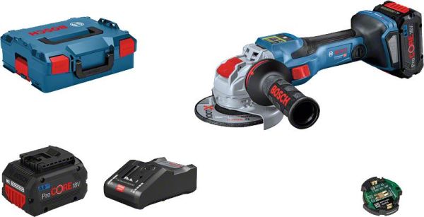Шліфмашина кутова акумуляторна Bosch Professional GWX 18V-15 SC X-LOCK Bluetooth 125мм 18В 2x8А&#183;год 3400-11000об/хв 3.3кг кейс