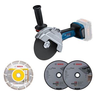 Шліфмашина кутова акумуляторна Bosch Professional GWS 182P 125мм 18В 2800-9000об/хв 1.7кг  без АКБ та ЗП