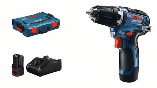 Шурупокрут-дриль акумуляторний Bosch Professional GSR 12V-35 безщітковий 12 2x3.0А*год 35Нм 460*1750об/хв 0.75кг AutoLock L-BOXX 102