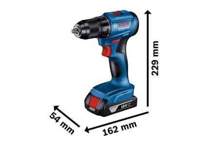 Шурупокрут-дриль акумуляторний Bosch Professional GSR 185-LI 18В 2х2.0А&#183;год 50Нм 500&#183;1900об/хв 0.9кг