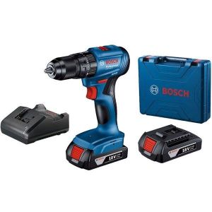Шурупокрут-дриль ударний акумуляторний Bosch Professional GSB 185-LI 18В 2х2.0А&#183;год 50Нм 500&#183;1900об/хв кейс 1кг