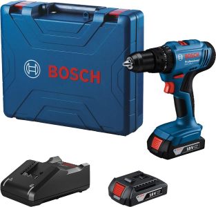 Шурупокрут-дриль ударний акумуляторний Bosch Professional GSB 183-LI 18В 2х2А&#183;год 21-56Нм 374-1815об/хв кейс 1.2кг