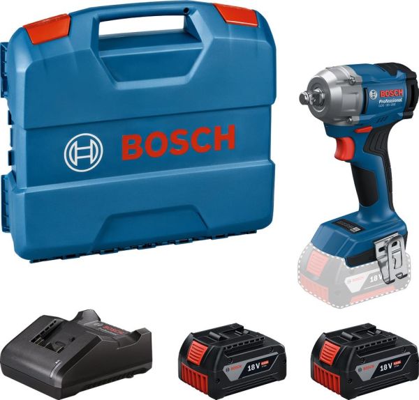 Гайковерт ударний Bosch Professional GDS 18V-350 18В 2x4А*год до 3400об/хв 85/200/350Нм квадрат 1/2" ЗП GAL 18V-20 кейс 1.1кг