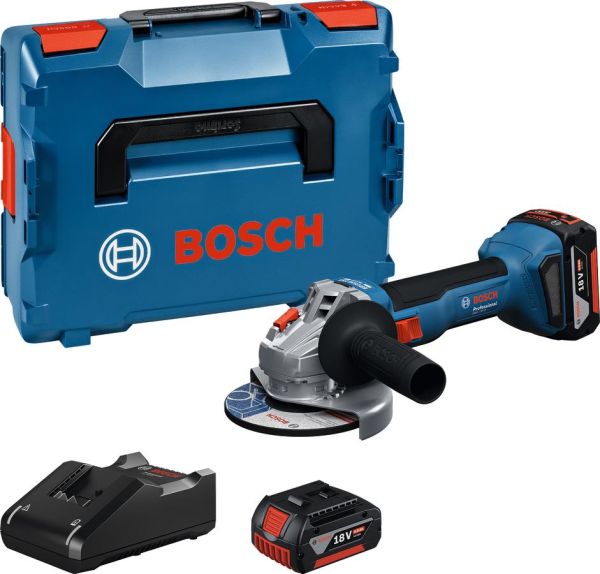 Шліфмашина кутова акумуляторна Bosch Professional GWS 18V-8 125мм 18В 2x5А&#183;год 0-11000об/хв 1.7кг кейс ЗП GAL 18V-40