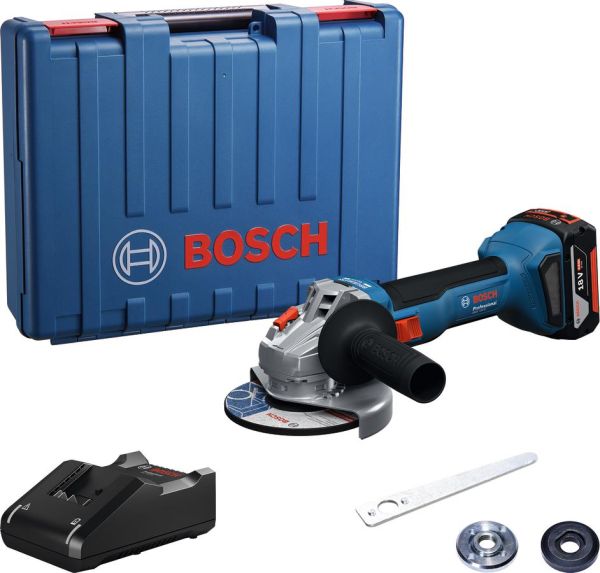 Шліфмашина кутова акумуляторна Bosch Professional GWS 18V-8 125мм 18В 1x4А&#183;год 0-11000об/хв 1.6кг кейс ЗП GAL 18V-40