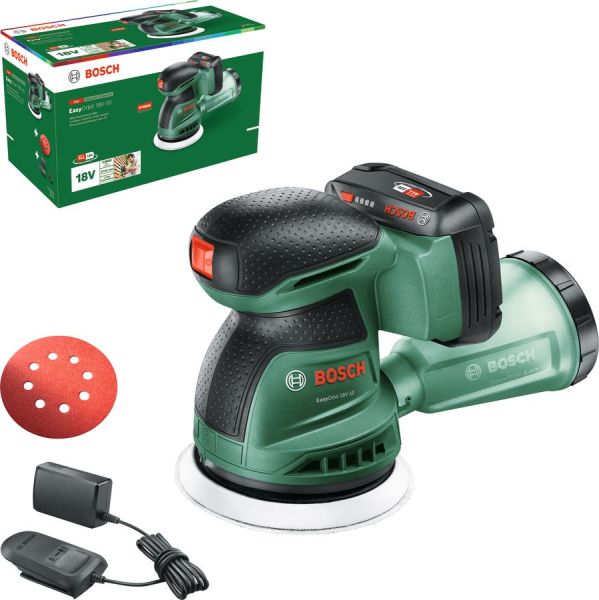 Шліфмашина ексцентрикова акумуляторна Bosch EasyOrbit 18V-10 18В 125мм 1x2А*год орбіта ЗП AL18V-20 2мм 0.9кг без АКБ та ЗП
