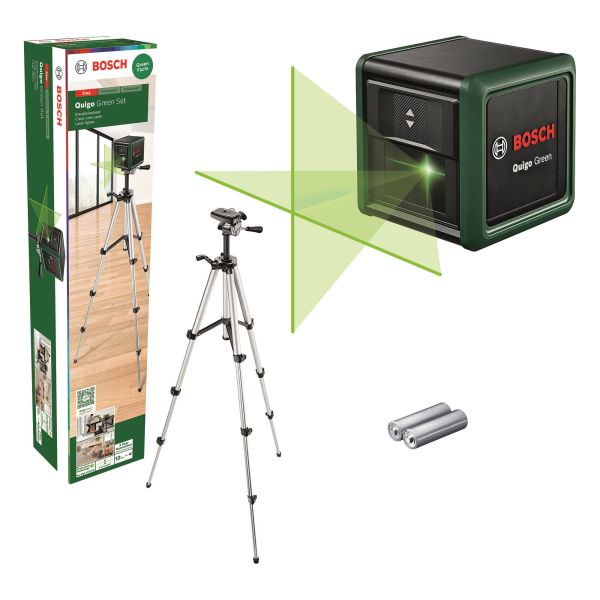 Нівелір лазерний Bosch Quigo Green, до 12м, 0.6мм/м, 1.098кг