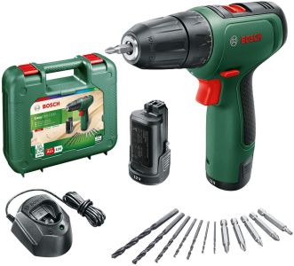Шурупокрут-дриль акумуляторний Bosch EasyDrill 1200 12В 2х1.5А*год 30Нм 0-400*1500об/хв 0.94кг набір свердл і біт кейс