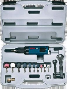 Шліфмашина пряма пневматична Bosch Professional 320Вт шліфкруг до 40мм 22000об/хв цанга 6мм набір осностки 1.6кг кейс