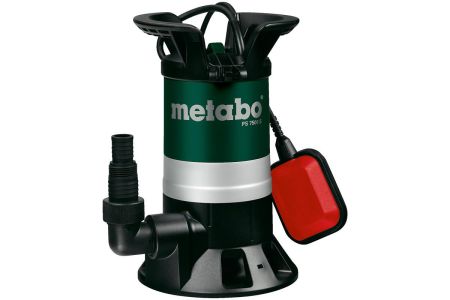 Насос дренажний для брудної води Metabo PS 7500 S , 450Вт, 7.5 куб/год, висота подачі 5 м, занурення до 5м, підключення 1&quot;/1.25&quot;, 4.8 кг