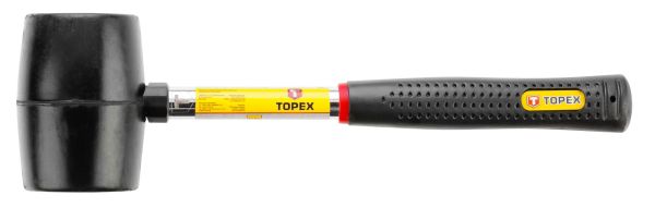Киянка гумова TOPEX 450г 65мм руків'я металеве