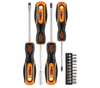 Викрутки Neo Tools набір 14шт, 10 біт, SL,PH,Torx, сталь CrV