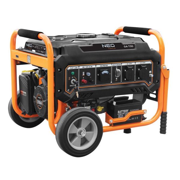 Генератор бензиновий Neo Tools 230В (1 фаза), 2.8/3кВт, електростартер, AVR, 45кг
