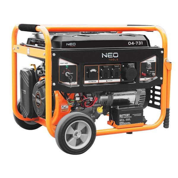 Генератор бензиновий Neo Tools 230В (1 фаза), 6/6.5кВт, електростартер, AVR, 85кг