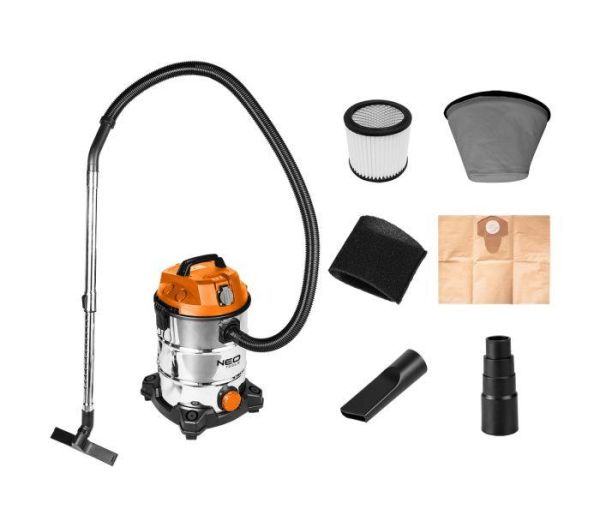 Пилосос професійний Neo Tools 1400Вт 18 кПа контейнер 30л HEPA колеса 5.92кг