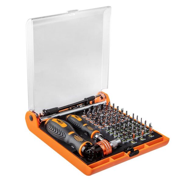 Біти Neo Tools, набір 73шт, бітотримач, 1/4"
