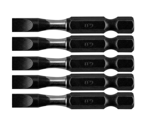 Біти Neo Tools, набір 5шт, 1/4", ударні, SL6х50мм, сталь S2