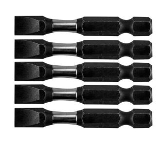 Біти Neo Tools, набір 5шт, 1/4&quot;, ударні, SL8х50мм, сталь S2