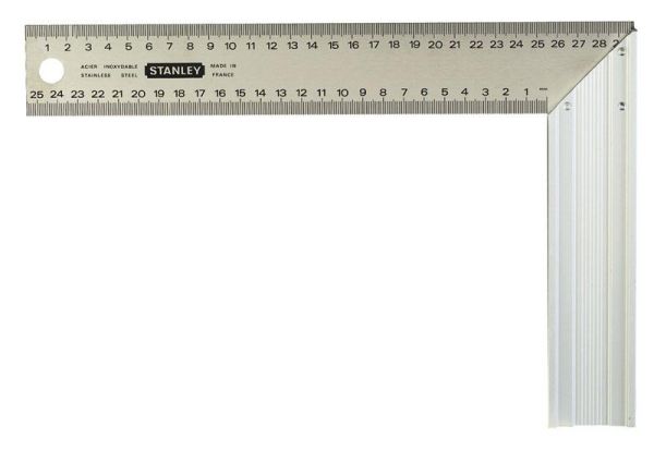 Кутник будівельний Stanley, 20х30см, 90 і 45 град, дві шкали