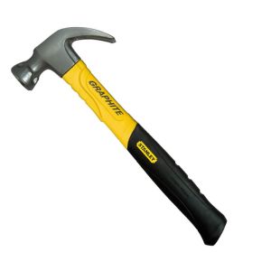 Молоток Stanley теслі "Graphite Curve Claw", 450г, 350мм, з загнутий цвяходером