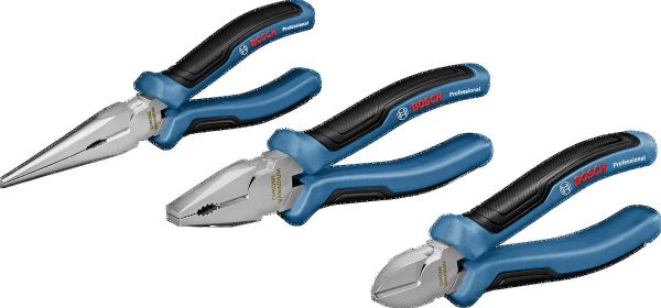 Плоскогубці Bosch Professional набір 3шт, комбіновані, подовжені, бокорізи