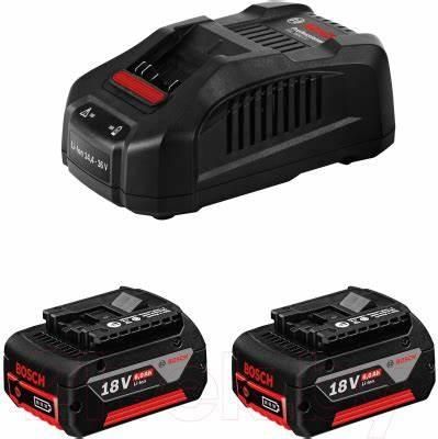 Набір акумулятора та зарядного пристрою Bosch Professional GBA 2х18В 4А*год + 2хGAL 18В-40 18В 4А*год