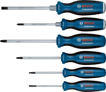 Викрутка Bosch Professional набір 6шт, SL 3.5, 6.5мм, Т15х75мм, Т20х100мм, PH1x100мм, PZ2x125мм
