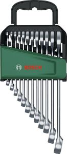 Ключі гайкові Bosch, набір 12шт, комбіновані, 6-19мм, CrV