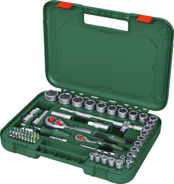 Набір торцевих головок та біт Bosch, 1/2", 25 предметі, з тріскачкою