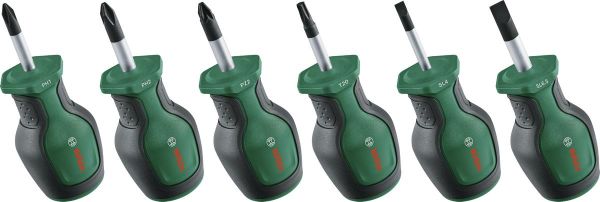 Викрутки Bosch набір 6шт, PH, PZ, TX, SL, сталь CrV
