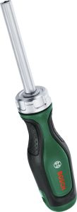 Викрутка Bosch з тріскачкою, 12 насадок, руків&#39;я PC+ABS+TPR , 207мм, сталь CrV