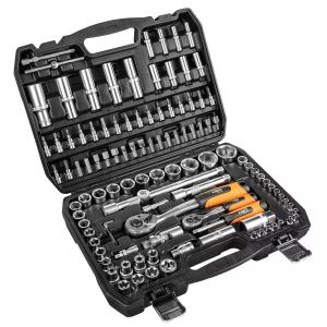 Набір інструментів Neo Tools, набір торцевих головок, 108шт, 1/2&quot;, 1/4&quot;, CrV, кейс