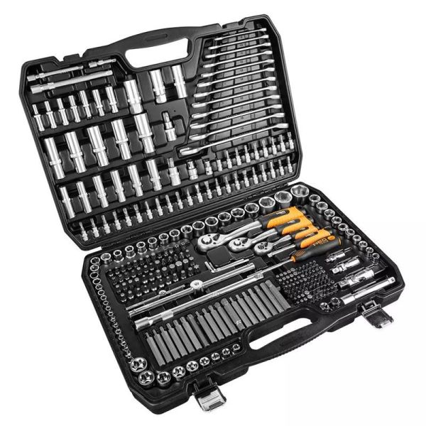 Набір інструментів Neo Tools, 300шт, 1/2", 1/4", 3/8", CrV, кейс